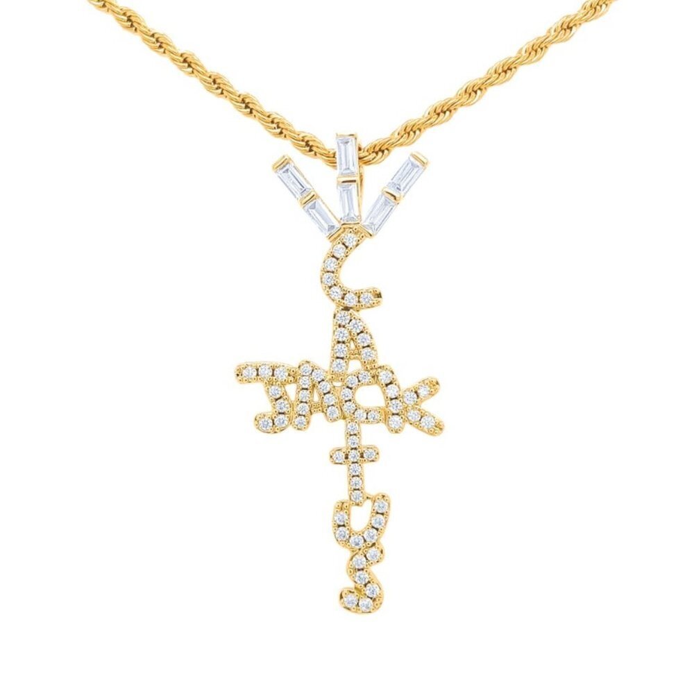14k Iced Out Cactus Jack Pendant Charm for Men